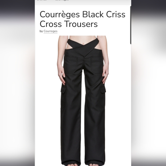 Courreges Criss Cross Wide Leg Pants - Picture 3 of 10